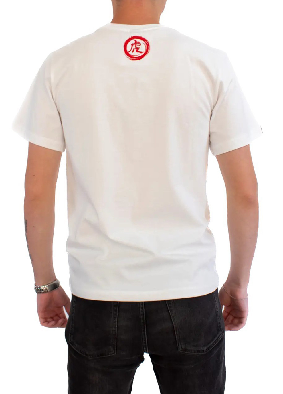 Біла чоловіча футболка tiger force m white (28972265 m) No Brand