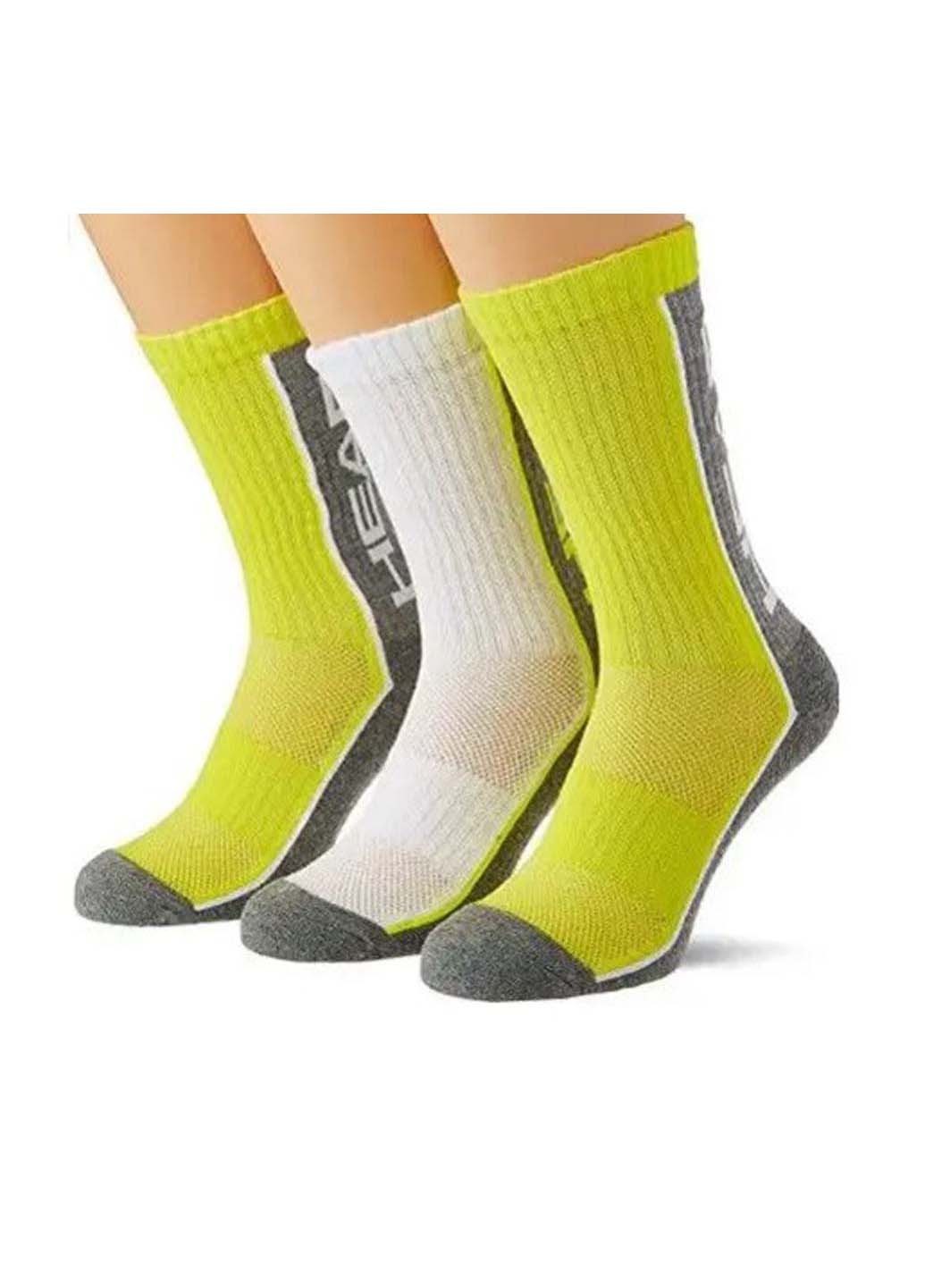 Шкарпетки PERFORMANCE SHORT CREW 3P UNISEX жовтий, сірий, білий unisex 35-38 Head (261766016)
