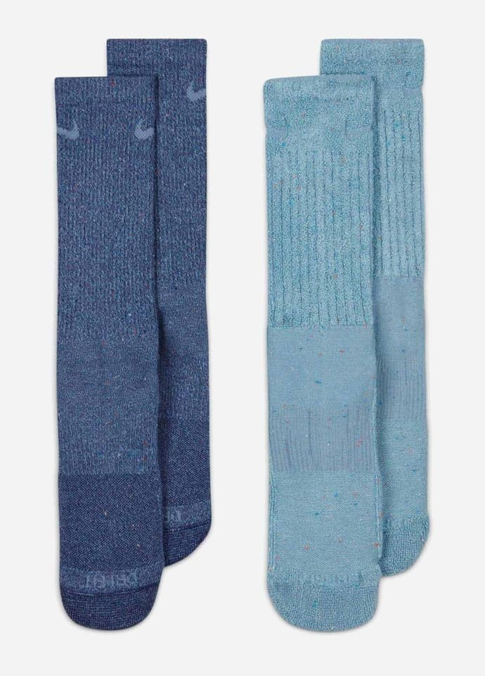 Сині шкарпетки u nk everyday plus cush crew 2pr синій, блакитний unisex 34-38 Nike (261766216)