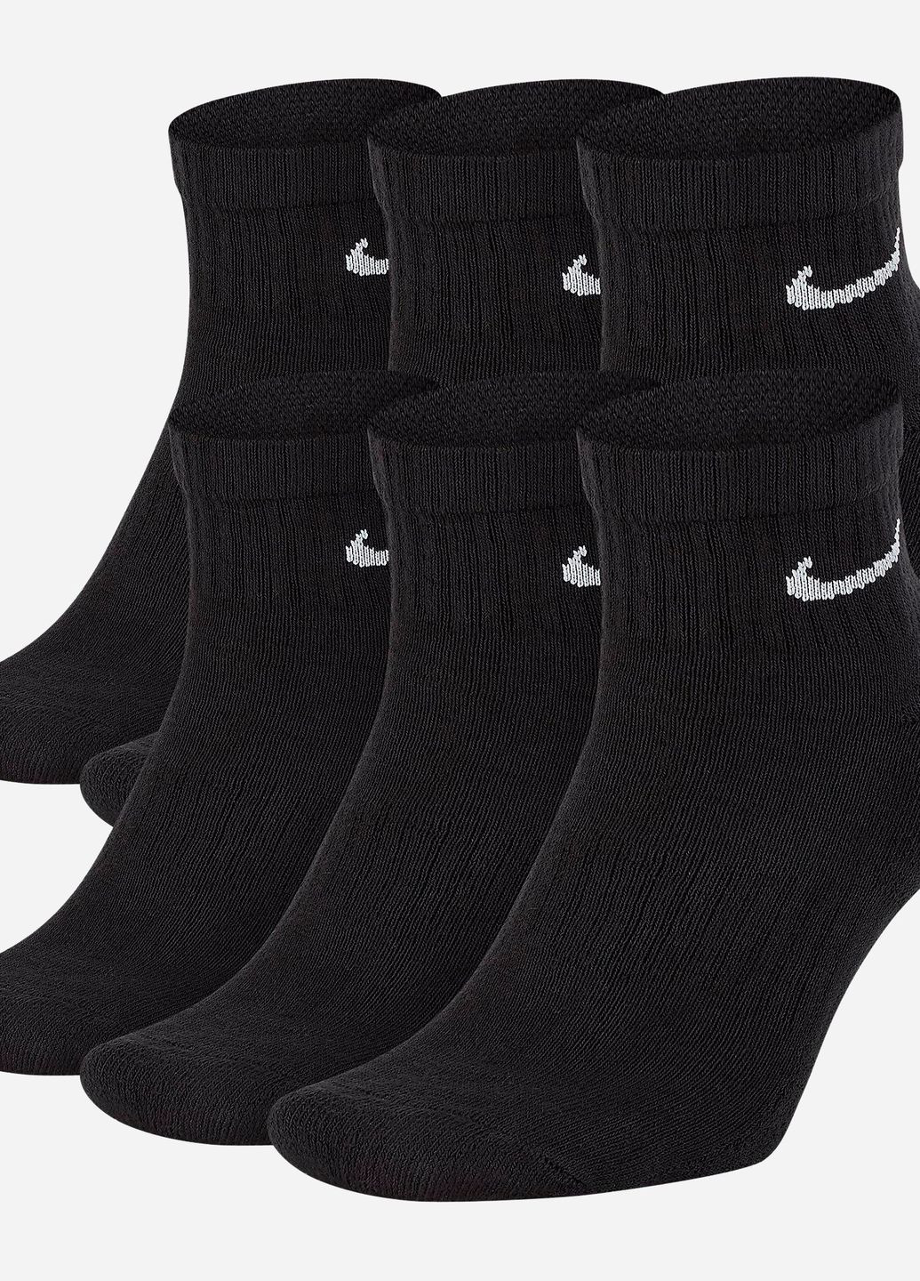 Шкарпетки U NK EVERYDAY CUSH ANKLE 6PR-BD чорний unisex 34-38 Nike (261766564)