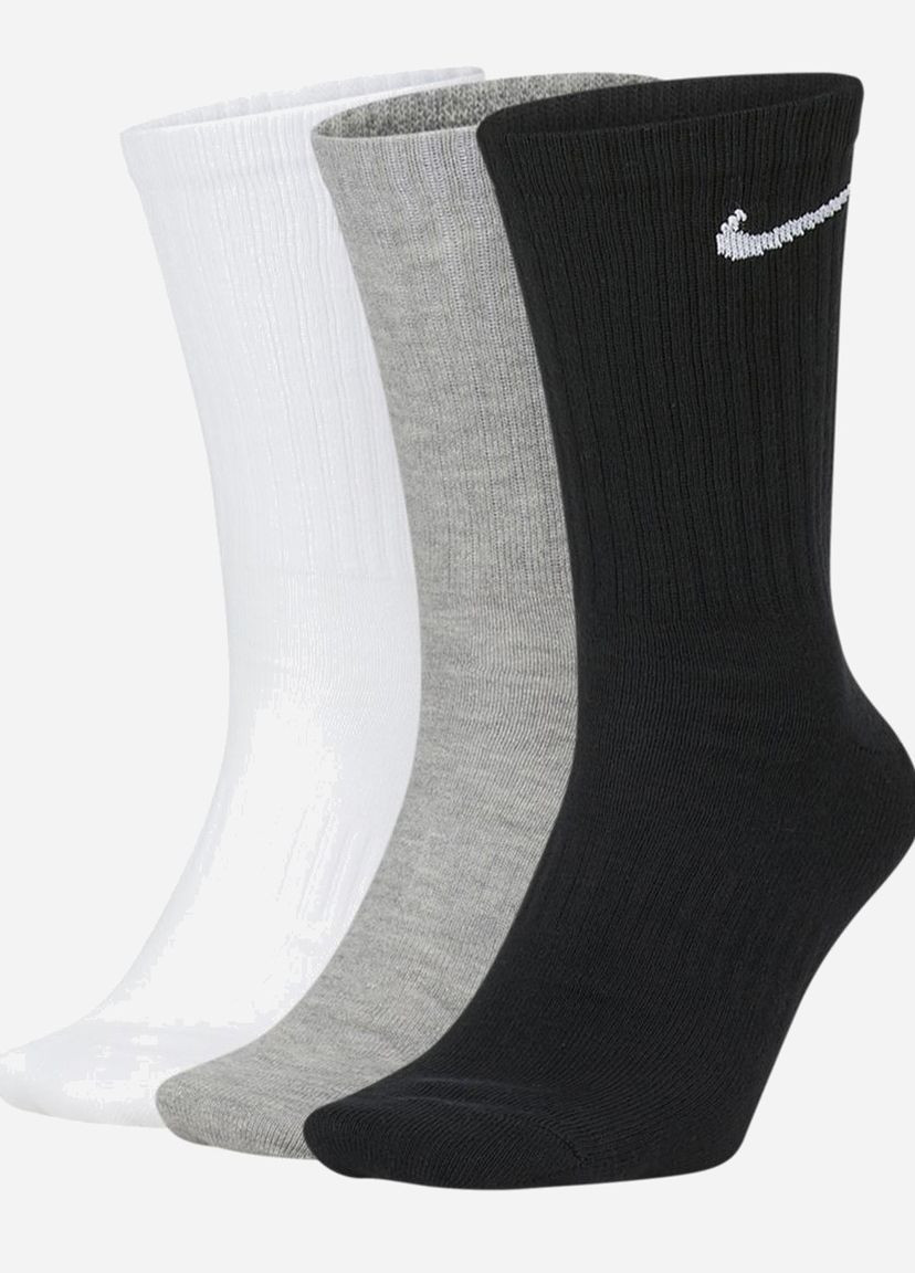 Носки U NK EVERYDAY LTWT CREW 3PR черный, белый, серый unisex 46-50 Nike (261766619)