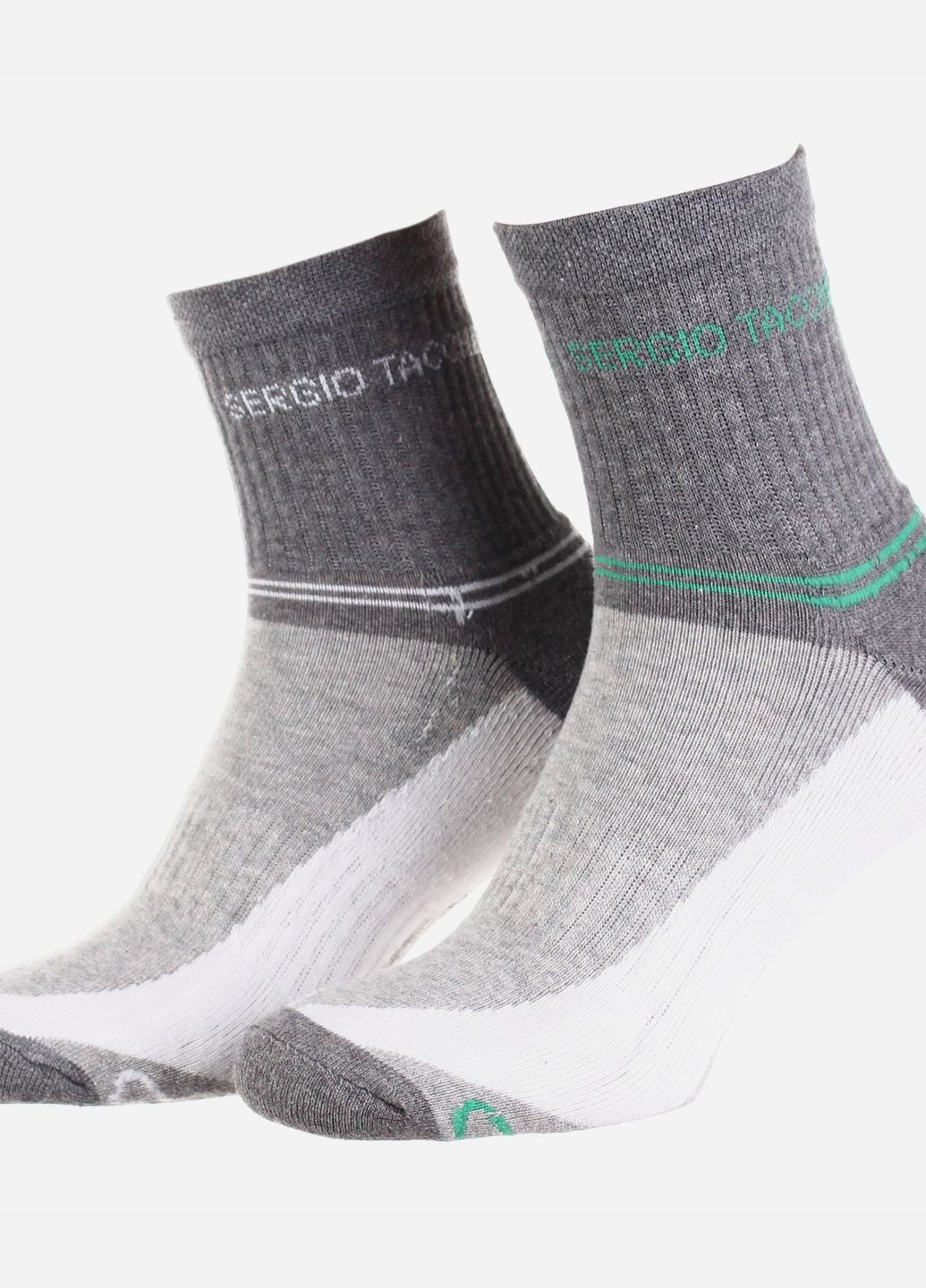 Шкарпетки 3-pack сірий, білий, зелений unisex 36-40 Sergio Tacchini (261766384)