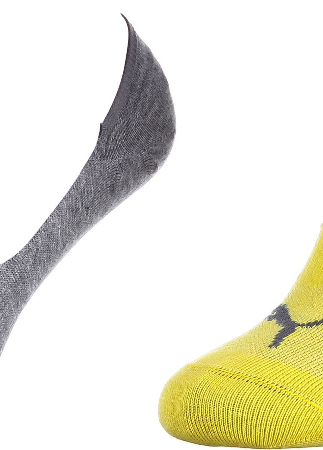 Шкарпетки FOOTIE 2P UNISEX сірий-жовтий unisex 35-38 Puma (261766282)