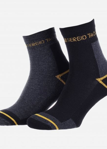 Чёрные носки 3-pack черный, серый unisex 36-40 Sergio Tacchini (261765801)