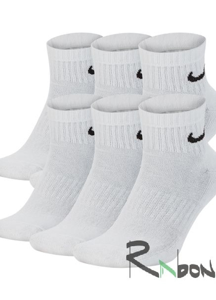 Шкарпетки U NK EVERYDAY CUSH ANKLE 6PR-BD білий unisex 38-42 Nike (261766622)