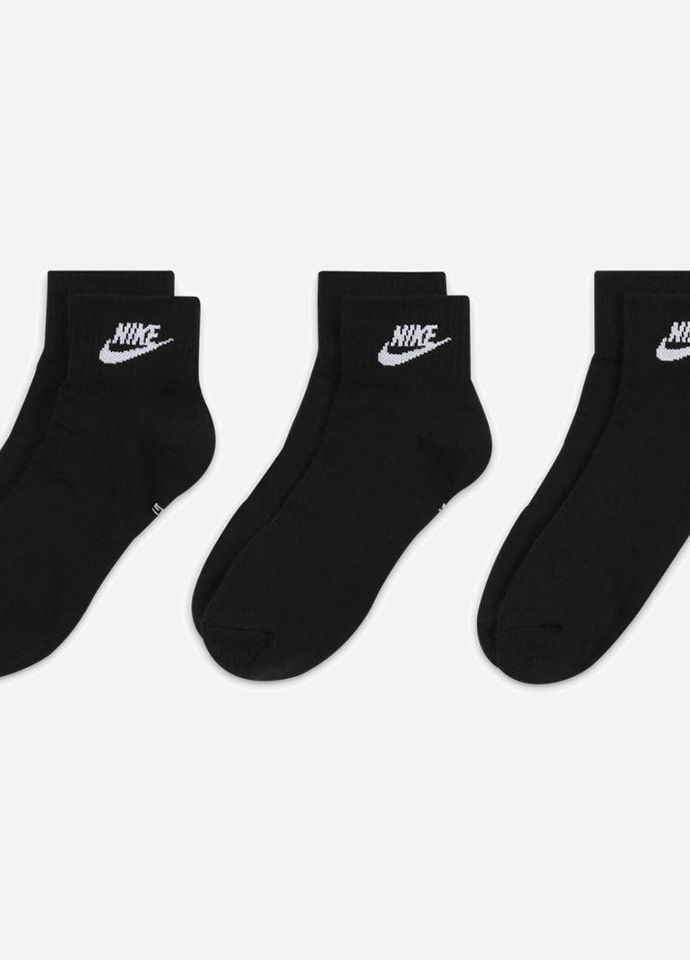 Шкарпетки U NK NSW EVERYDAY ESSENTIAL AN чорний unisex 38-42 Nike (261766597)