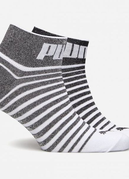 Сірі шкарпетки unisex quarter 2p сірий, чорний, білий unisex 35-38 Puma (261766693)
