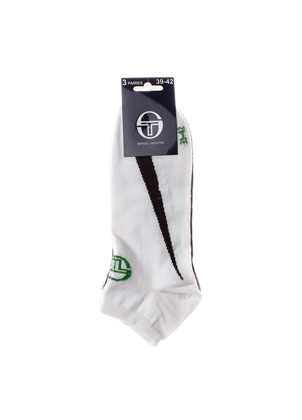 Шкарпетки 3-pack білий, сірий, антрацит Чоловічі 43-46 Sergio Tacchini (261765811)