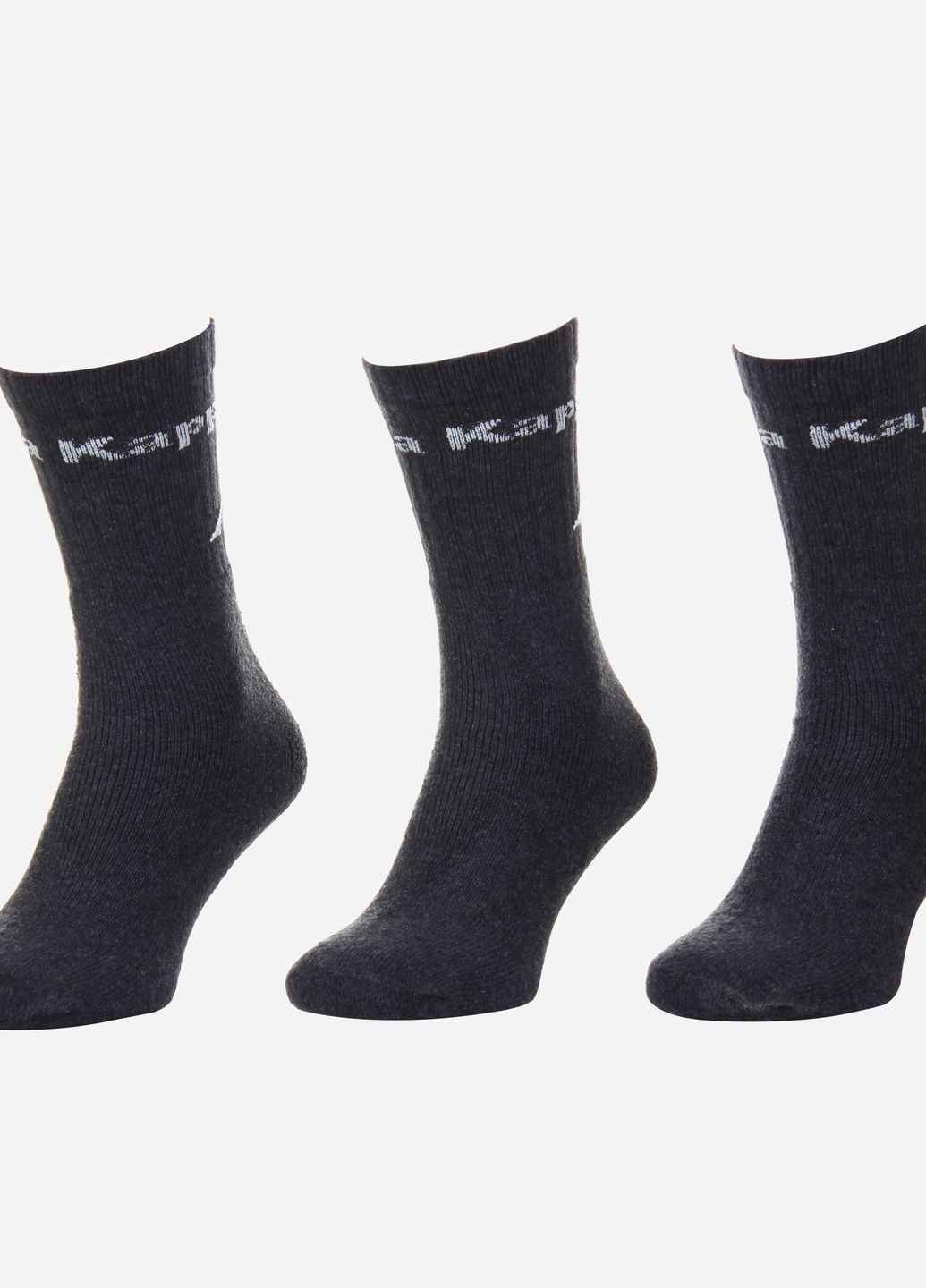 Темно-сірі шкарпетки socks logo saboya 3ppk темно-сірий unisex 35-38 Kappa (261765888)