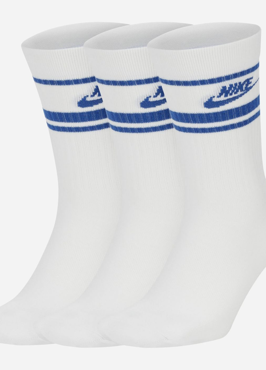 Шкарпетки U NK NSW EVERYDAY ESSENTIAL CR 3PR білий, синій unisex 34-38 Nike (261766187)