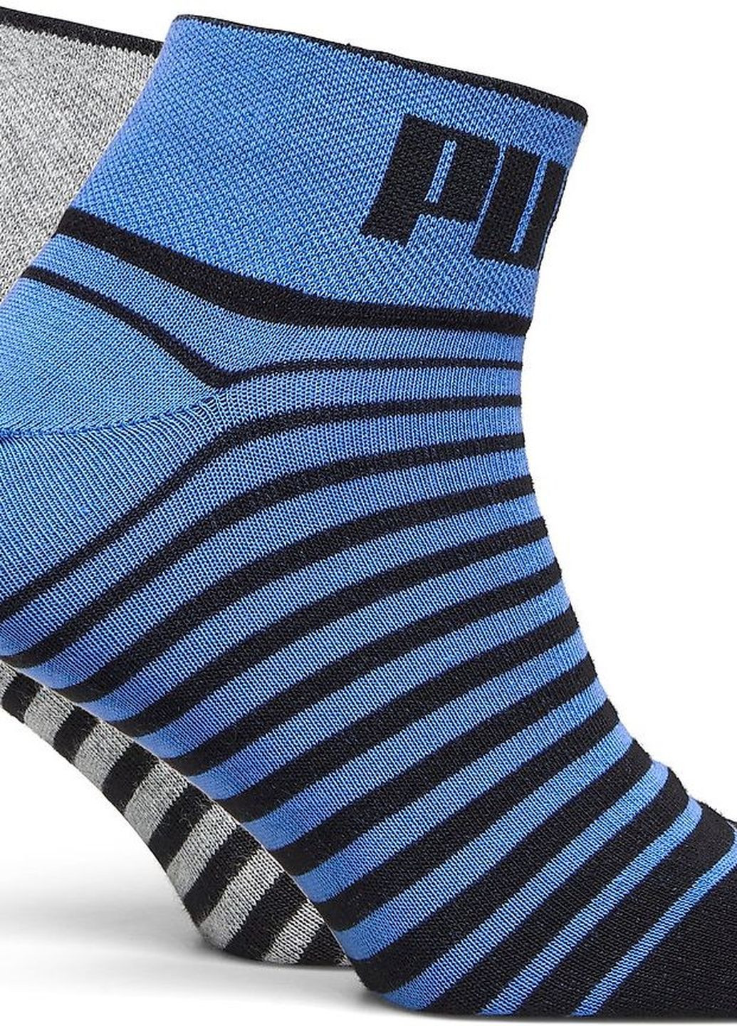 Шкарпетки UNISEX QUARTER 2P синій, сірий, чорний unisex 35-38 Puma (261766279)