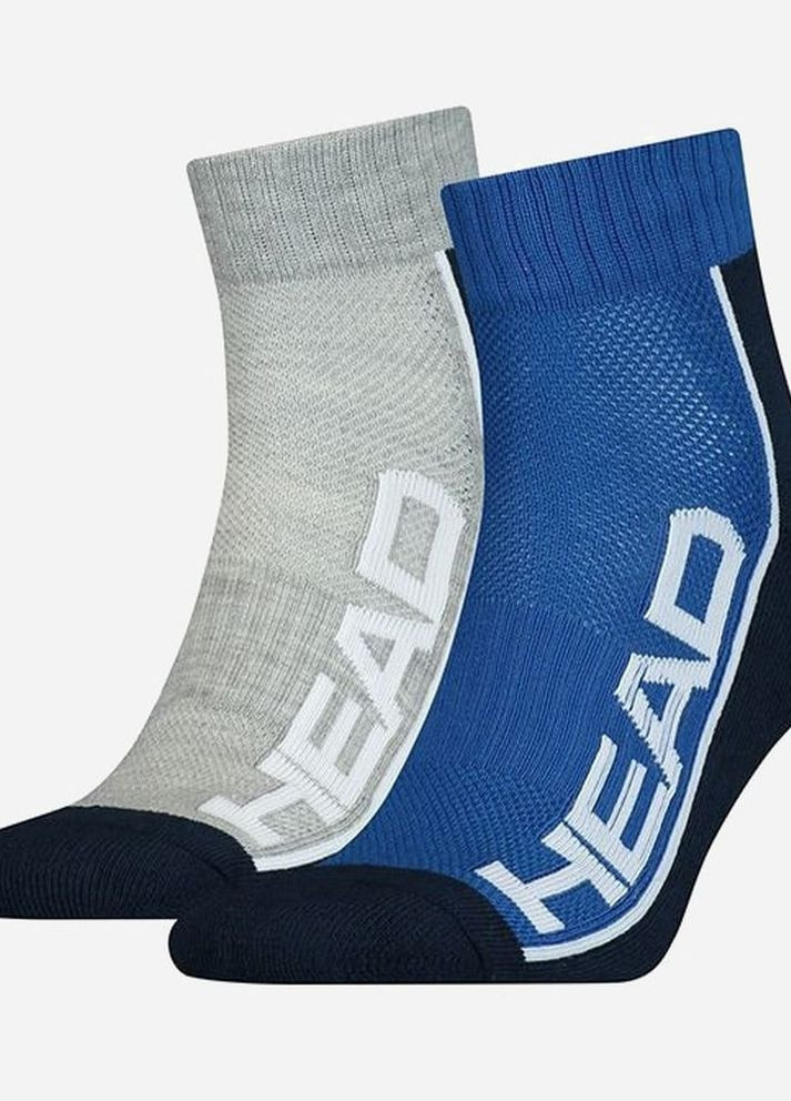 Шкарпетки PERFORMANCE QUARTER 2PPK UNISEX синій, сірий unisex 35-38 Head (261765987)