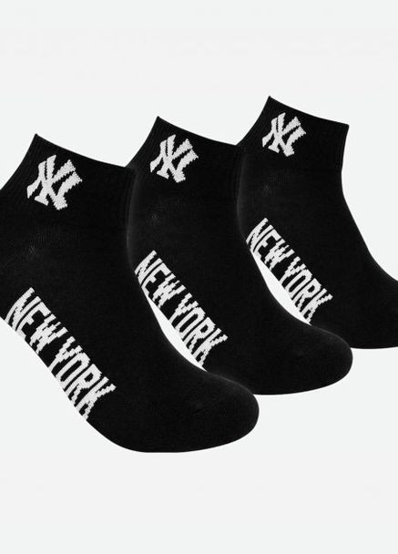 Шкарпетки 3 pk Quarter чорний unisex 35-38 New York Yankees (261765953)