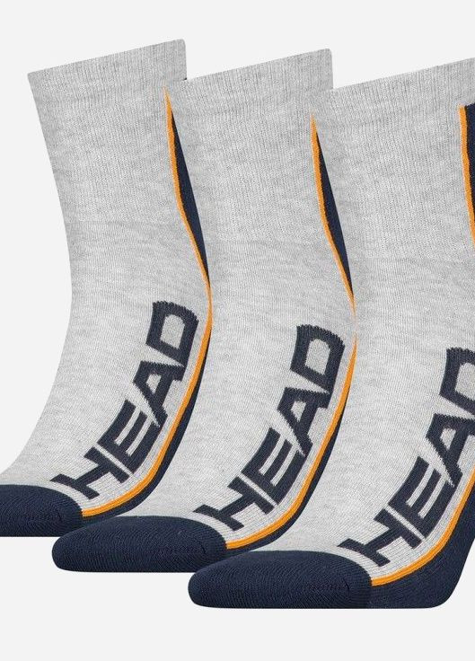 Синие носки performance short crew 3ppk unisex синий, серый unisex 35-38 Head (261766535)
