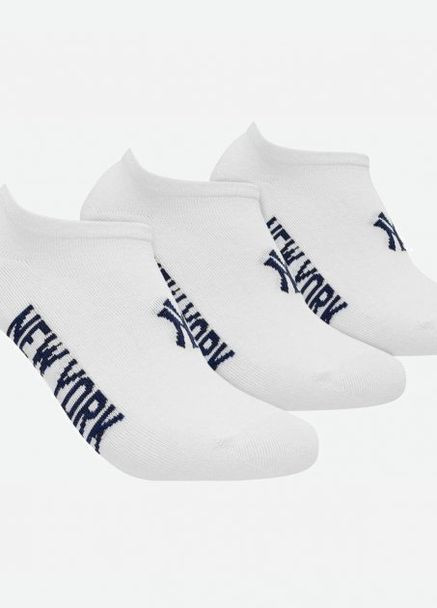 Шкарпетки 3 pk Sneaker білий unisex 39-42 New York Yankees (261766456)