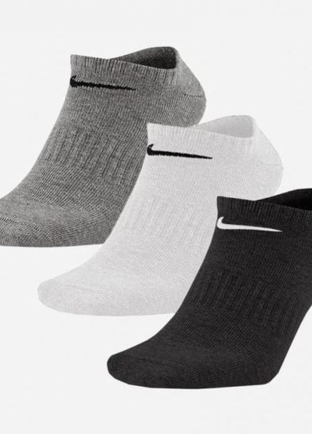Шкарпетки U NK EVERYDAY LTWT NS 3PR білий, сірий, чорний unisex 38-42 Nike (261766239)
