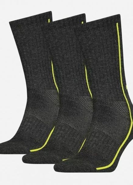 Чёрные носки performance crew 3p unisex темно-серый, желтый unisex 39-42 Head (261766009)