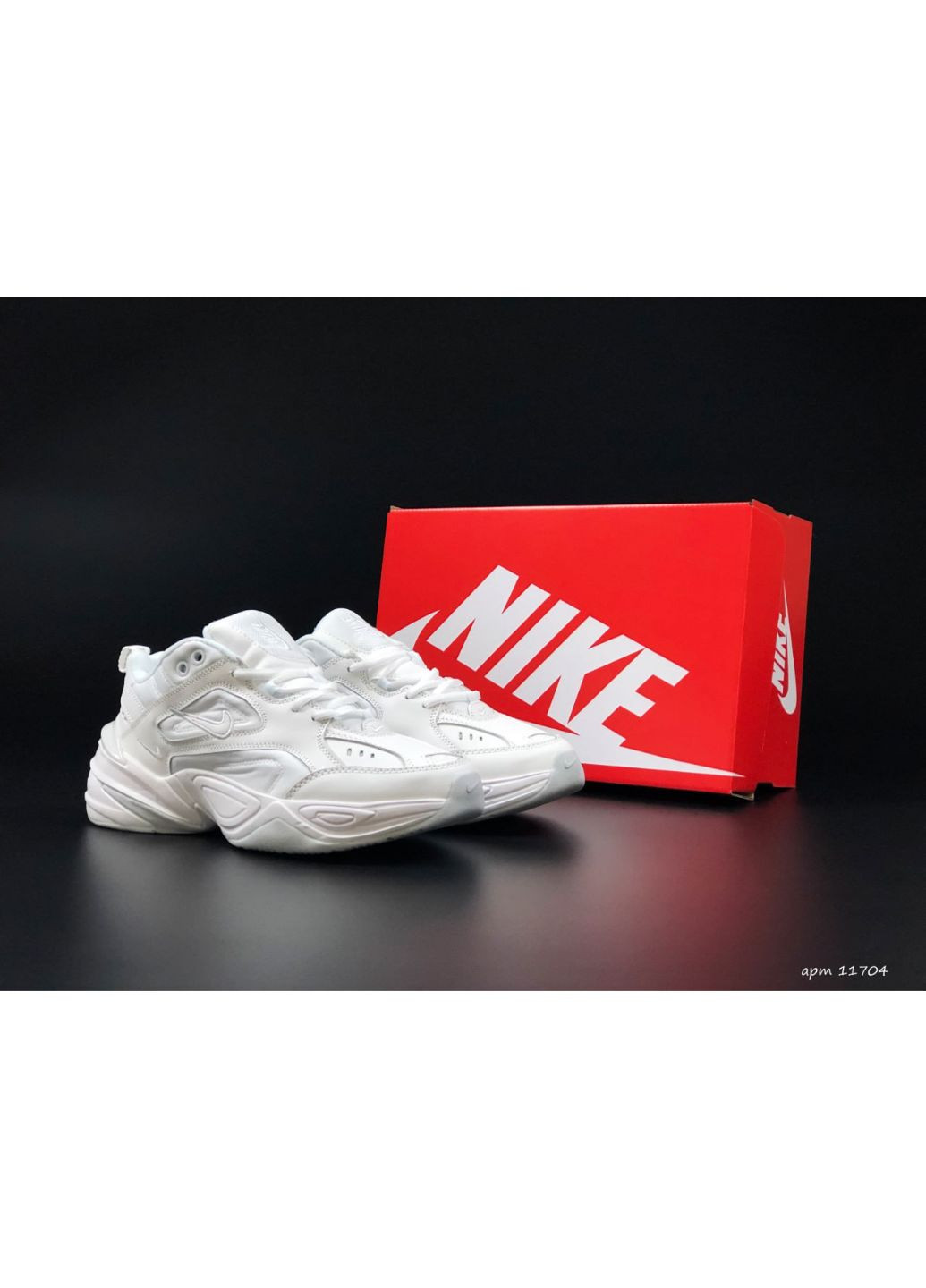 Белые демисезонные мужские кроссовки белые «no name» Nike M2k Tekno