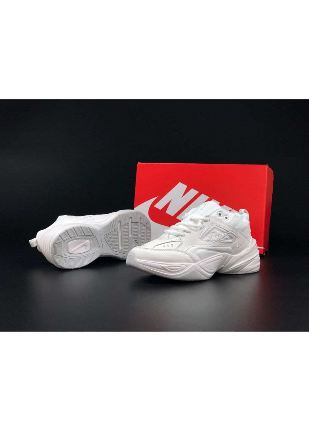 Белые демисезонные мужские кроссовки белые «no name» Nike M2k Tekno