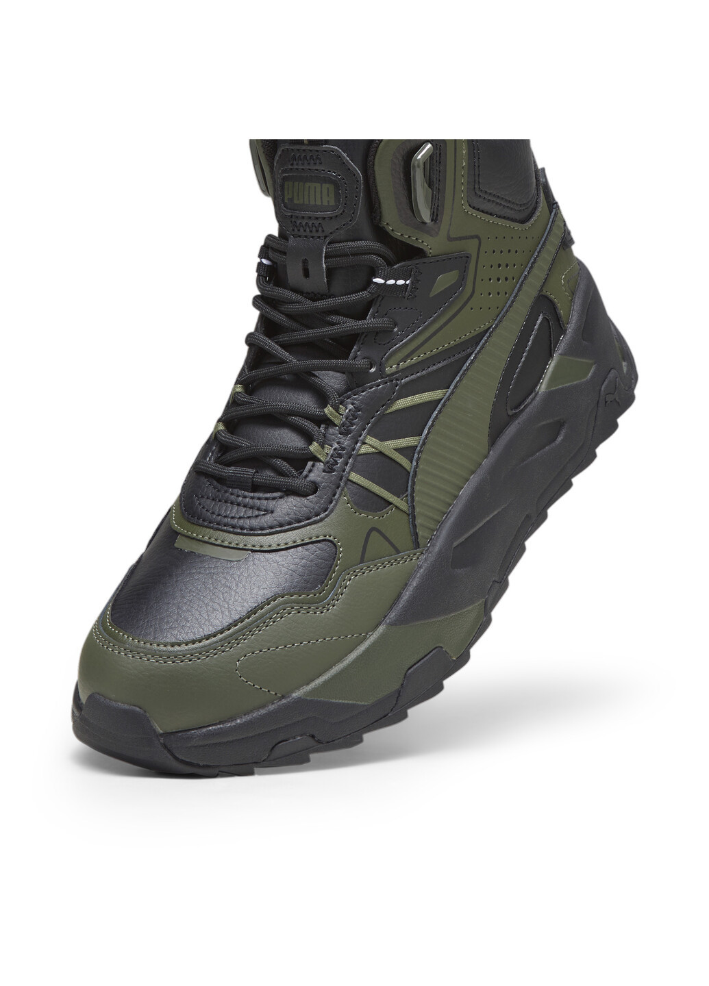 Чорні кросівки trinity mid hybrid men’s leather sneakers Puma