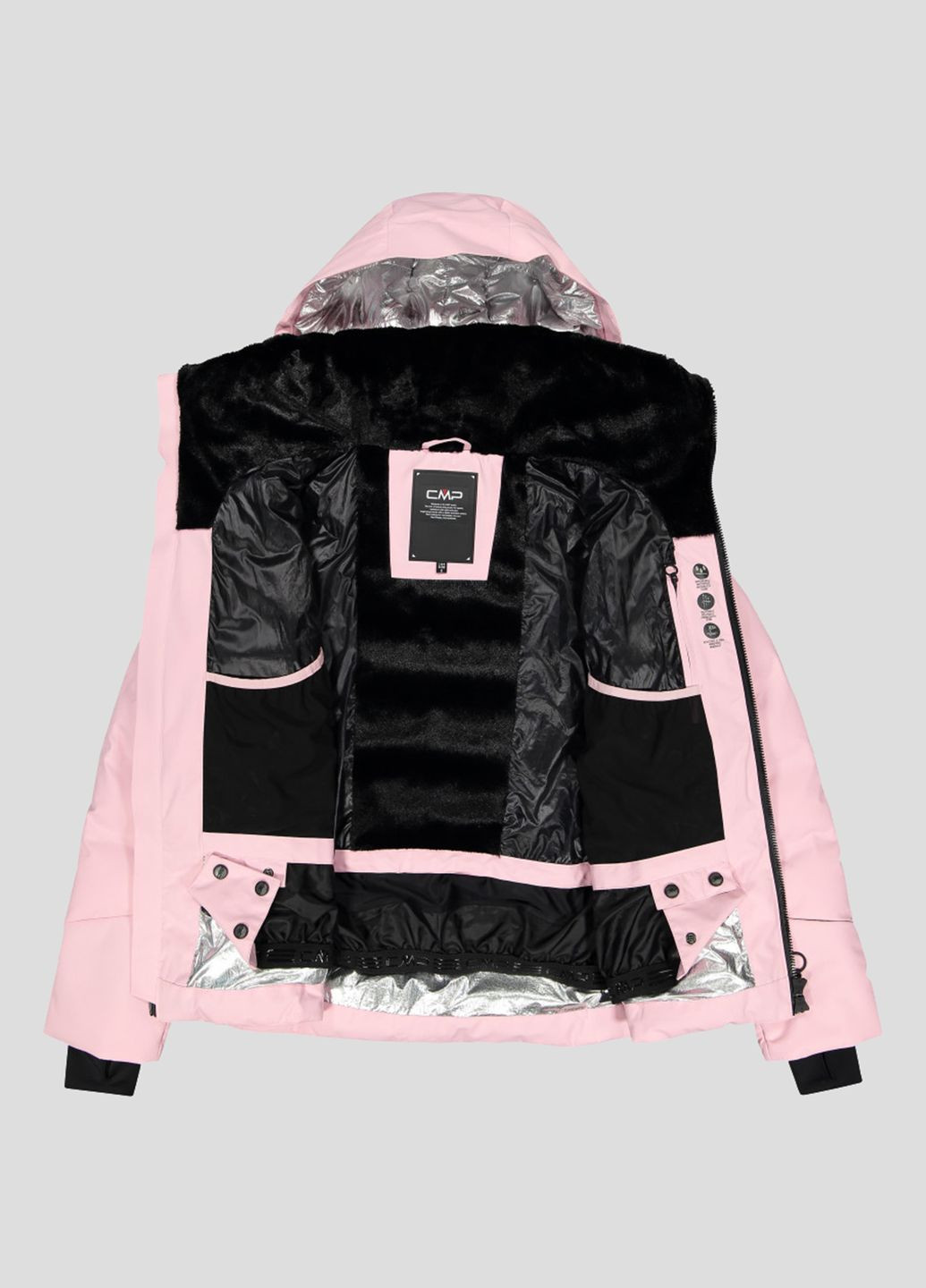 Женская розовая горнолыжная куртка Jacket Fix Hood CMP (260760491)