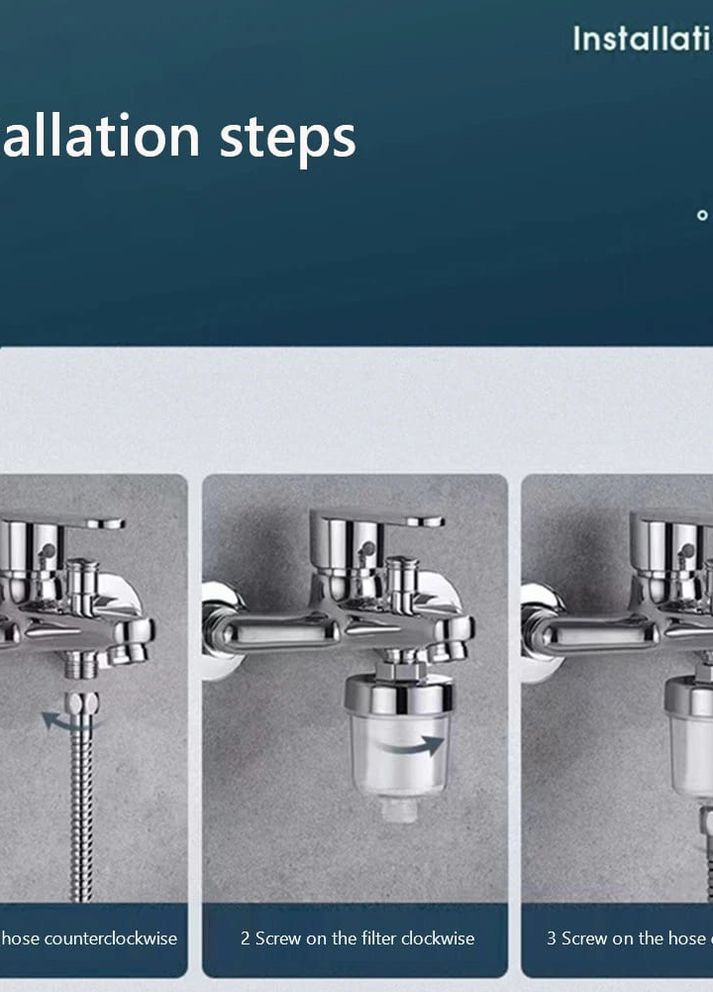 Універсальний фільтр грубої очистки води для ванної, душу, кухні + 4 картриджи No Brand (260954288)