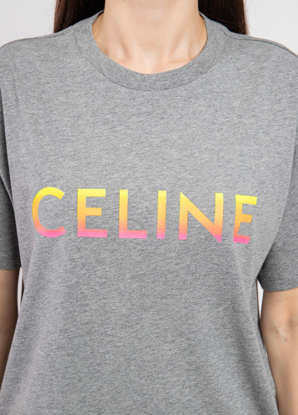 Сіра літня футболка Celine