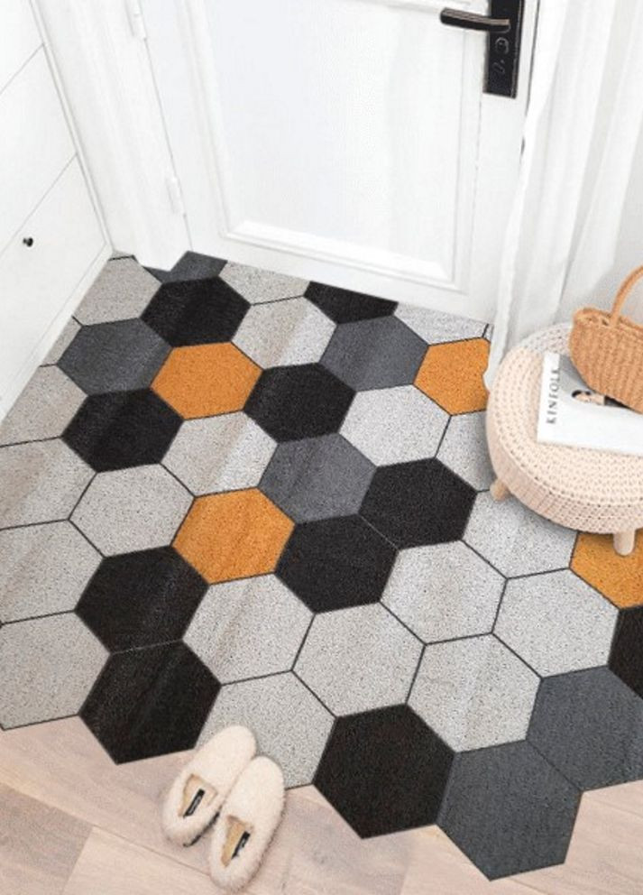 Придверный грязезащитный коврик 100х140 см Скандинавские соты d11 No Brand (260954269)