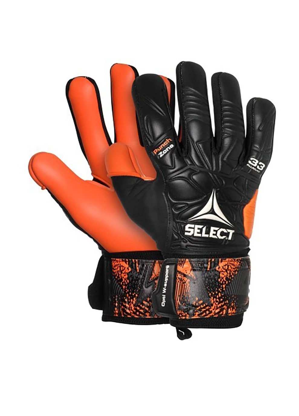 Рукавички воротарські Goalkeeper Gloves 33 Allround чорний, оранжевий Select (260792069)