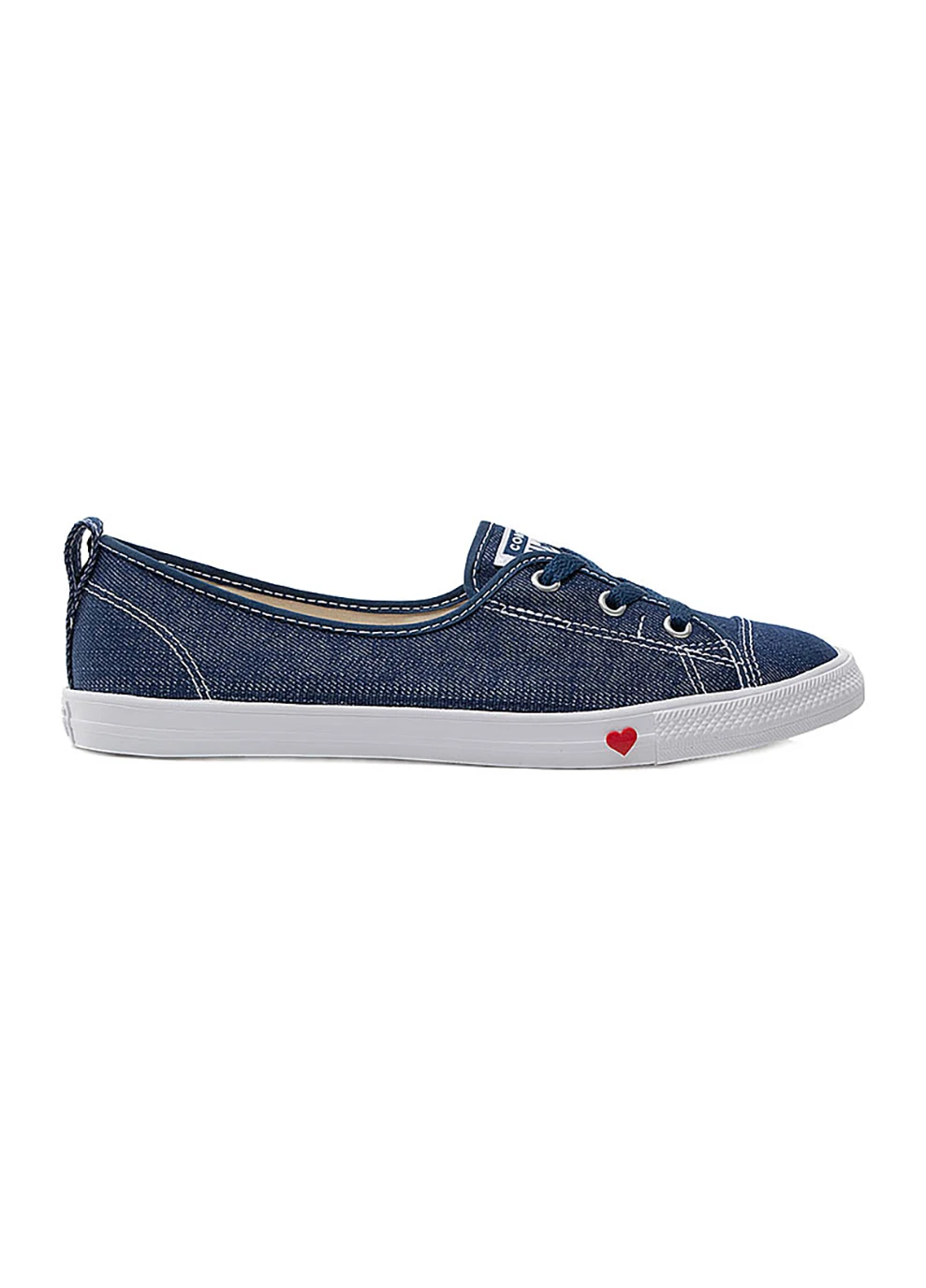 Синие женские кеды ctas ballet lace slip indigo/white синий Converse