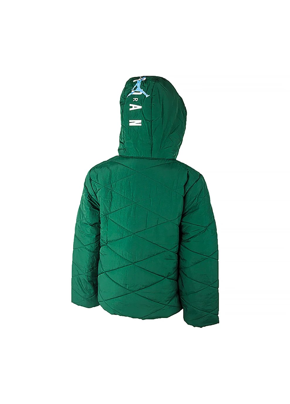 Зеленая демисезонная детская куртка jdb detach hood puffer jacket зеленый Jordan