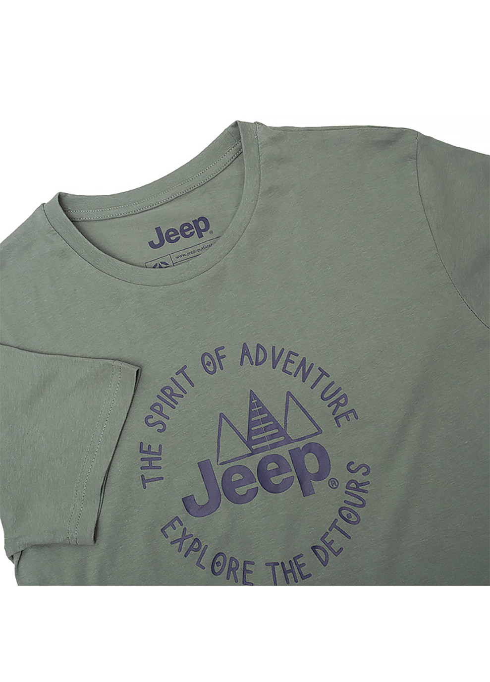 Хаки (оливковая) мужская футболка t-shirt the spirit of adventure хаки l (o102587-e847 l) Jeep