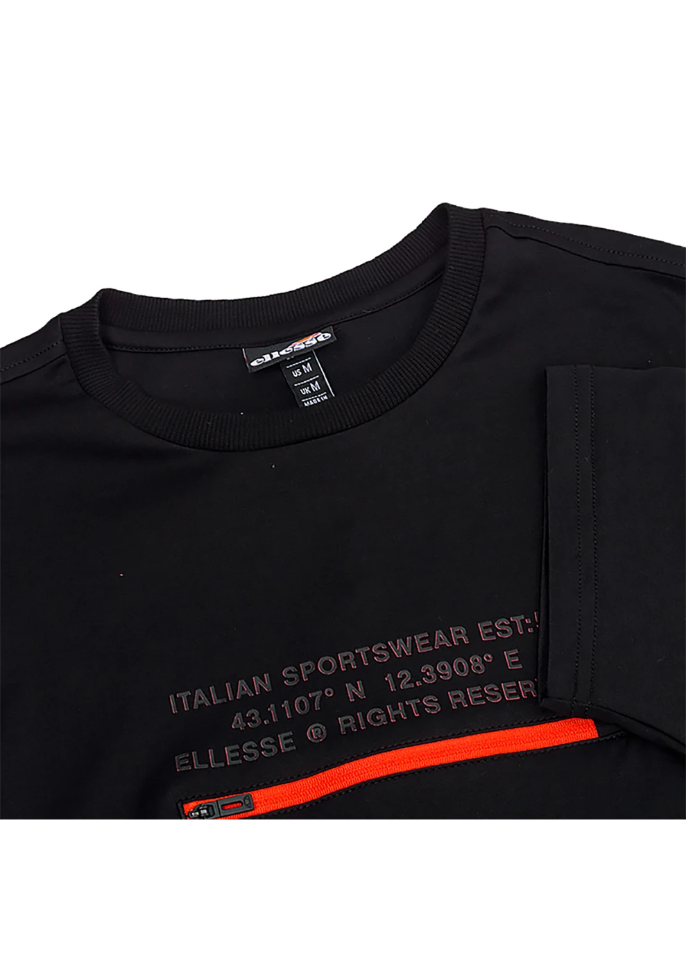 Черная мужская футболка piedmont черный l (shi11160-black l) Ellesse