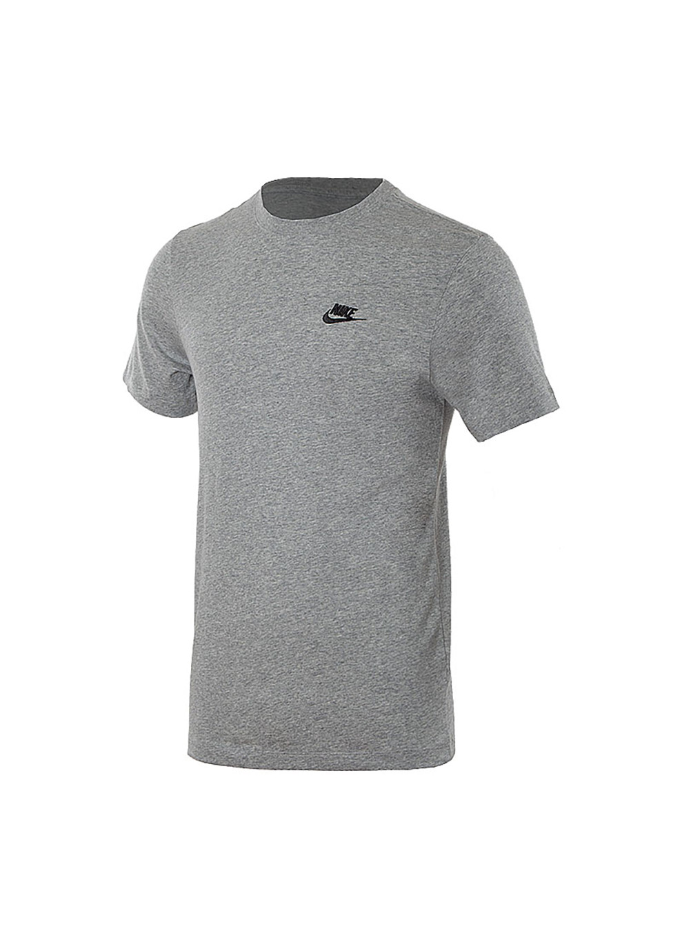 Серая мужская футболка m nsw club tee серый s (ar4997-064 s) Nike