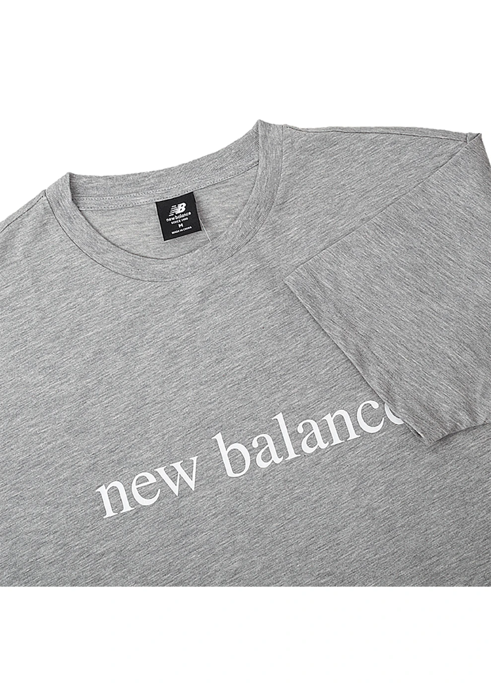 Серая мужская футболка essentials pure balance серый s (mt21566ag s) New Balance