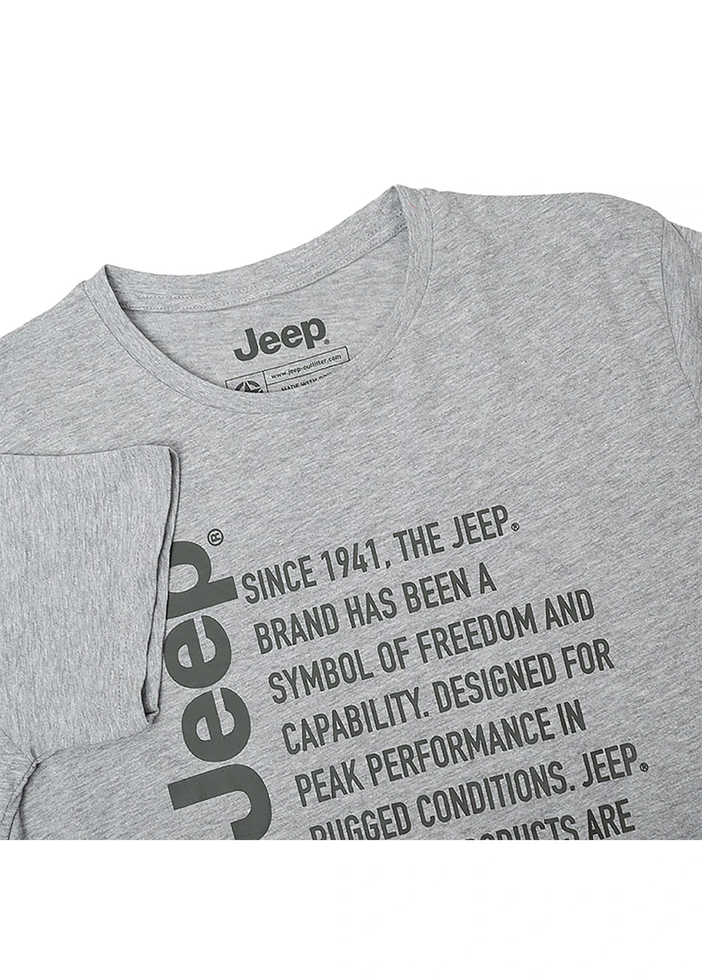 Серая мужская футболка t-shirt since 1941 серый xl (o102591-j870 xl) Jeep