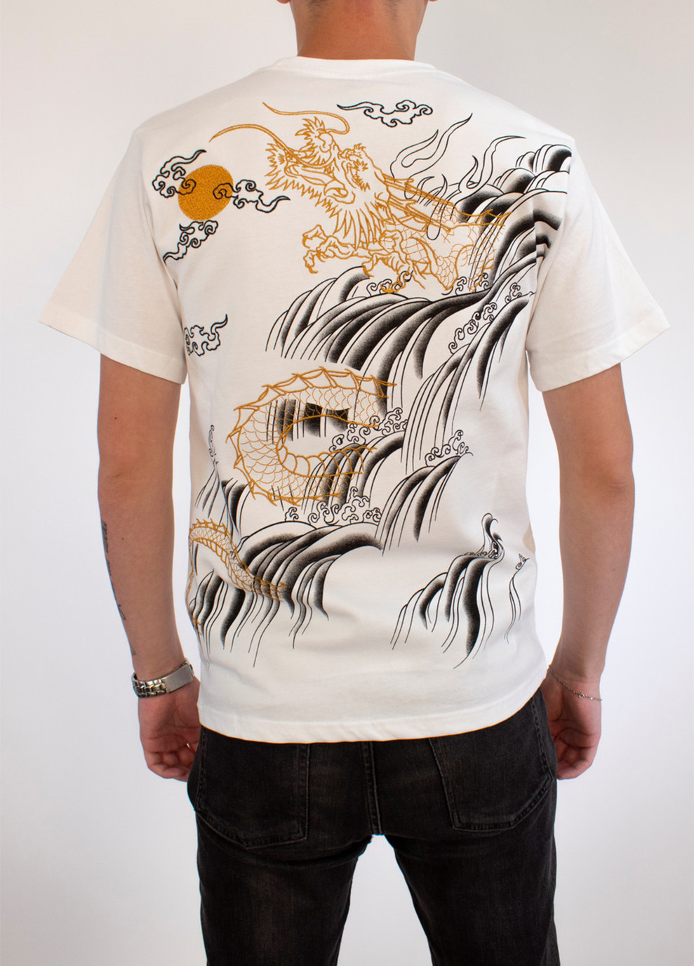 Белая мужская футболка the river white l (28972032) No Brand