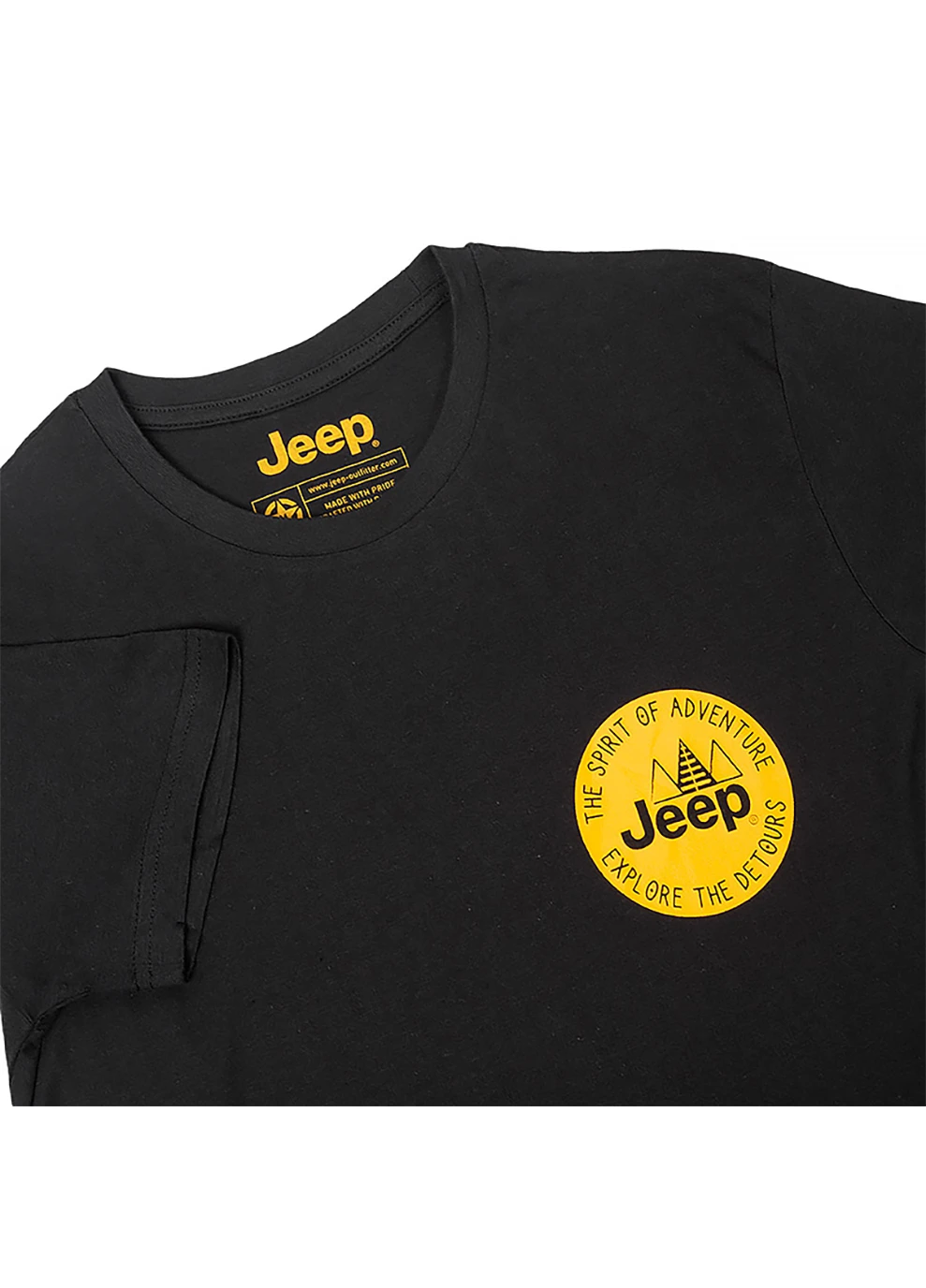 Черная мужская футболка t-shirt the spirit of adventure черный xl (o102586-b965 xl) Jeep