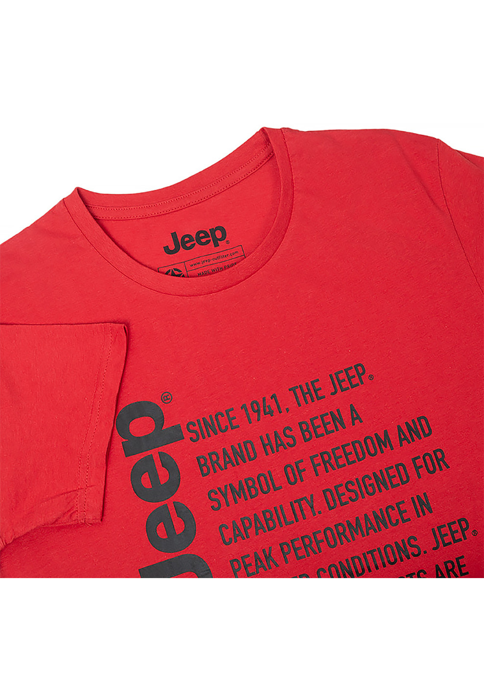 Красная мужская футболка t-shirt since 1941 красный xl (o102591-r699 xl) Jeep
