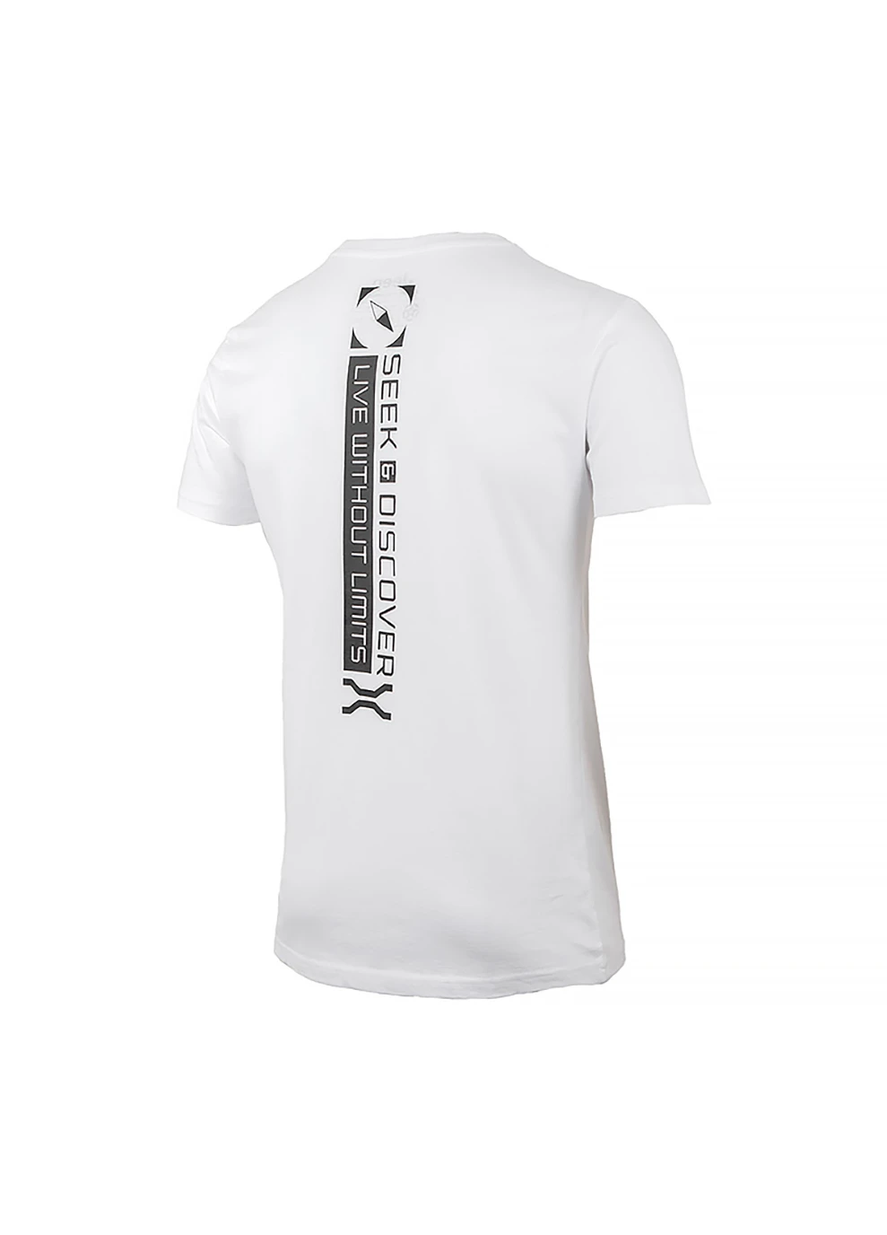 Белая мужская футболка t-shirt seek&discovery back vertical print jx22a белый s (o102628-w030 s) Jeep