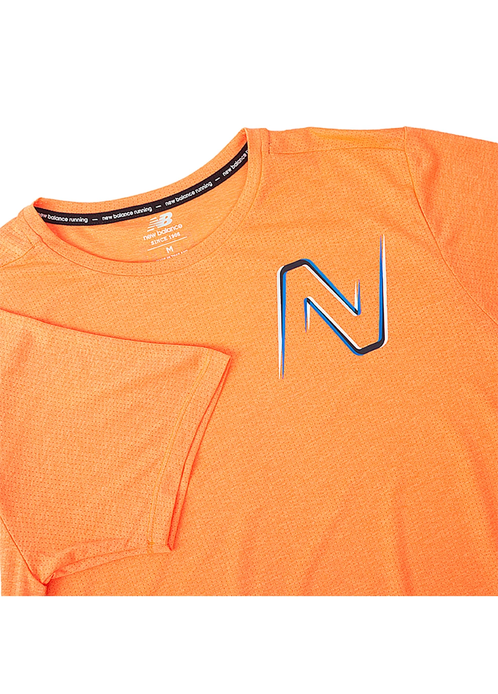 Помаранчева чоловіча футболка graphic impact run ss помаранчевий xl (mt21277vo2 xl) New Balance