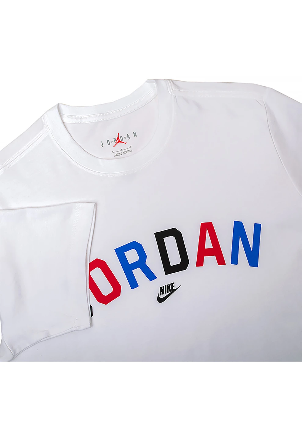 Біла чоловіча футболка m j sprt dna wdmk ss crew білий m (dh8978-100 m) Jordan
