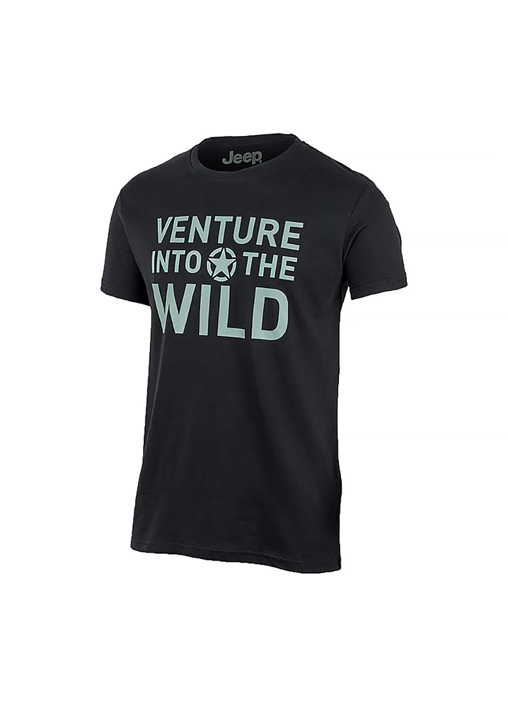 Чорна чоловіча футболка t-shirt venture into the wild чорний s (o102592-b964 s) Jeep