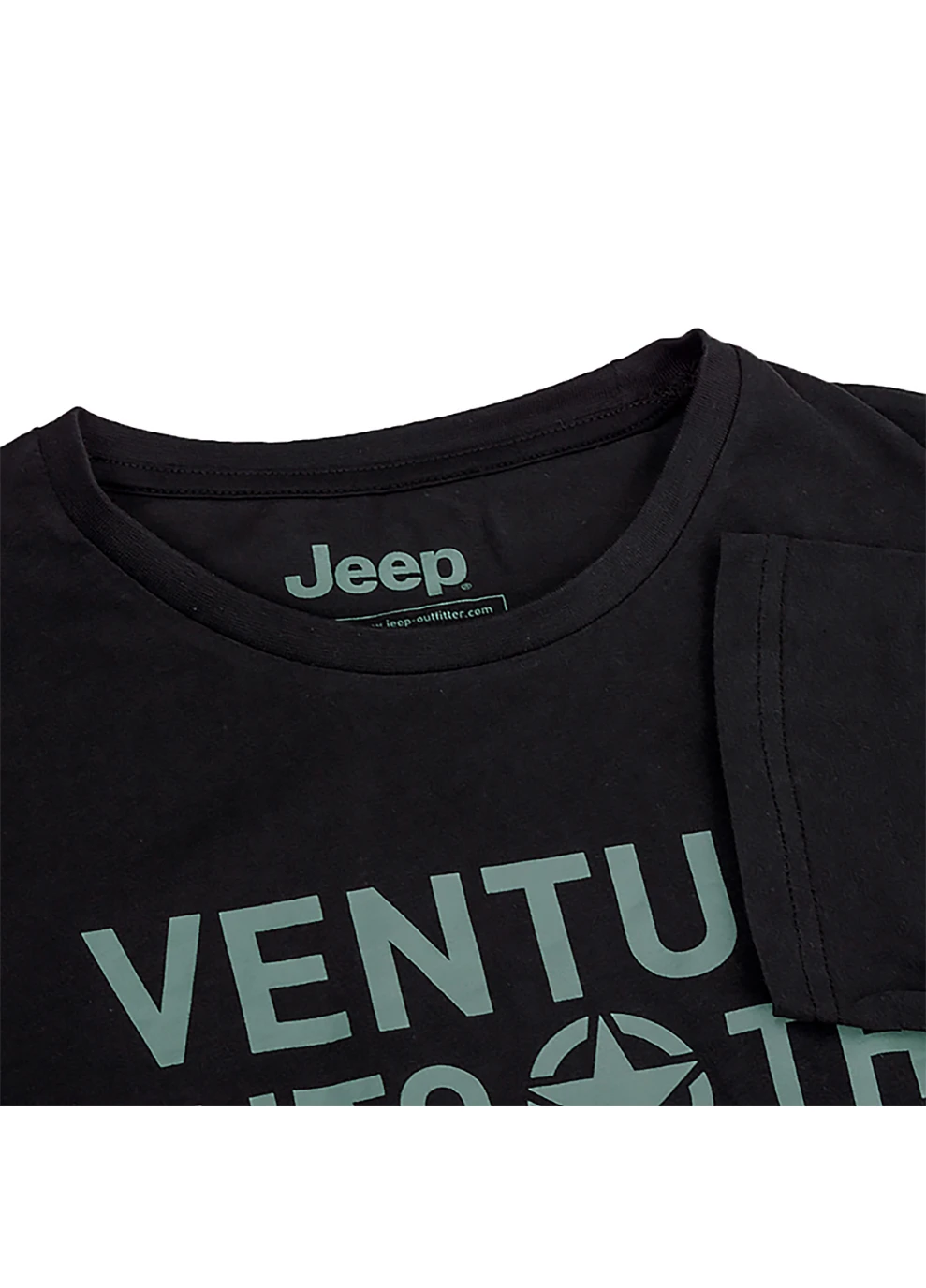 Чорна чоловіча футболка t-shirt venture into the wild чорний s (o102592-b964 s) Jeep