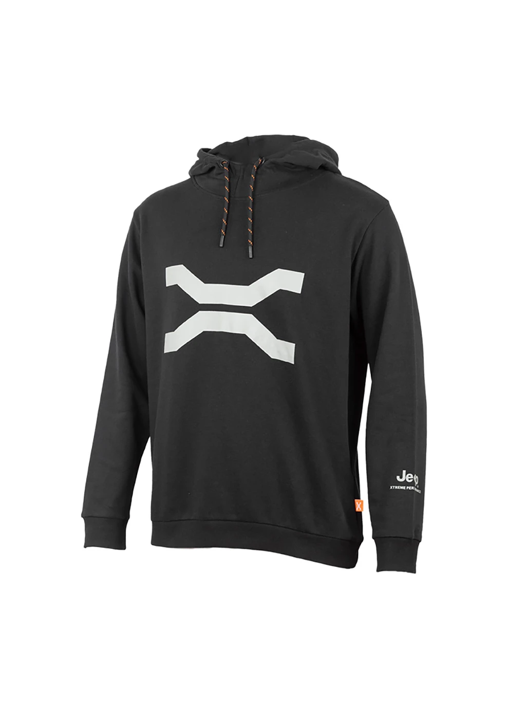 Мужское Худи HOODED SWEATSHIRT arge Front Print JX22A Черный Jeep (260793903)