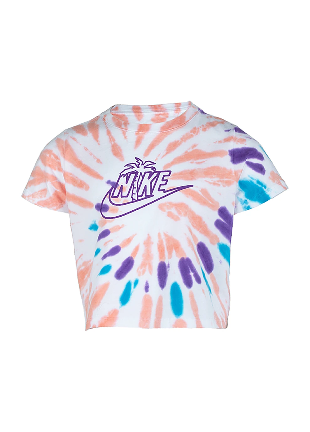 Белая демисезонная детская футболка g nsw tee spring break crop белый Nike