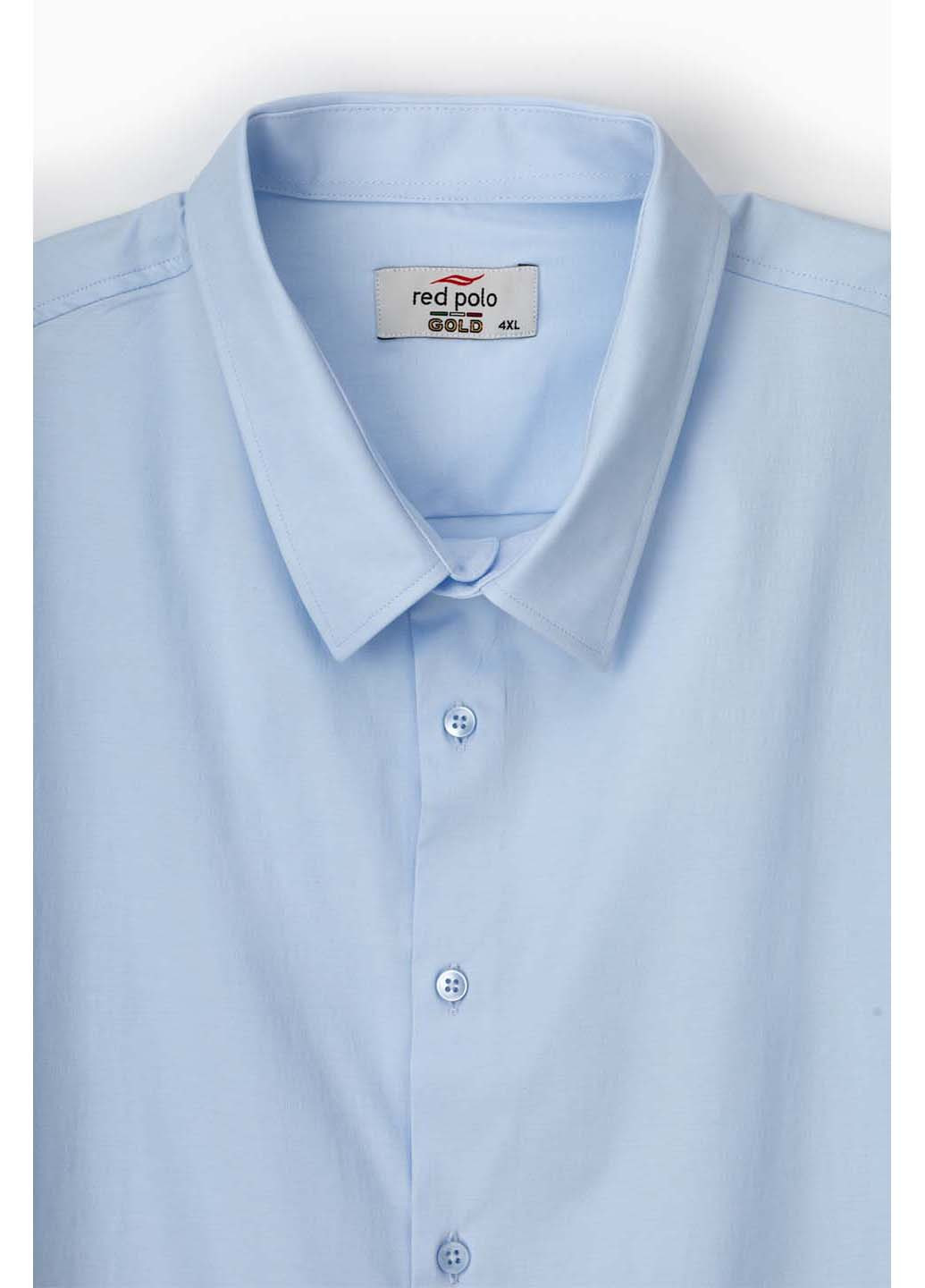 Голубой кэжуал рубашка Redpolo