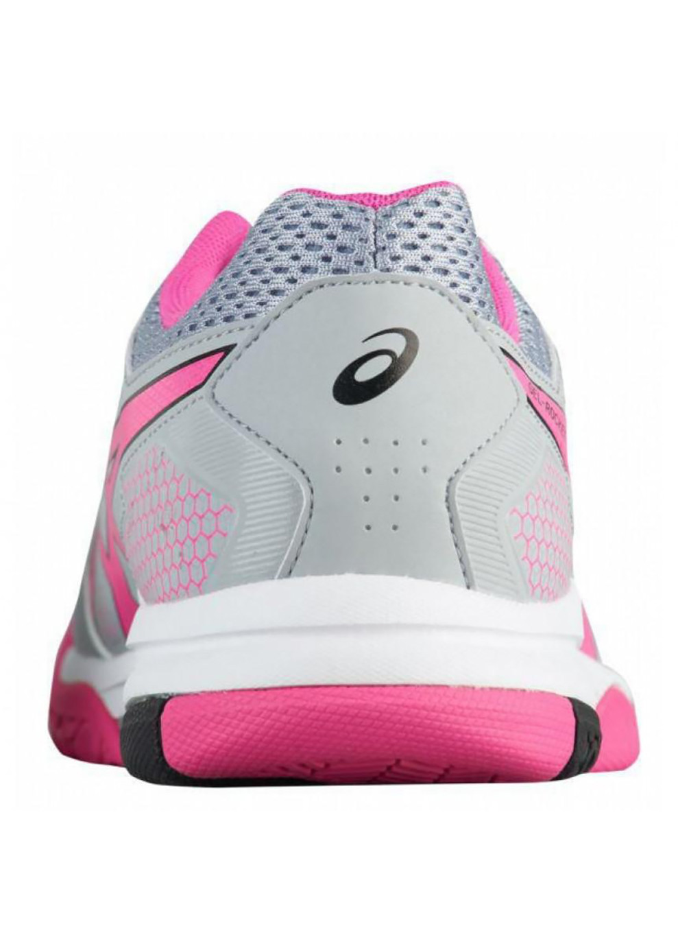 Розовые демисезонные женские кроссовки для сквоша gel-rocket 8 mid grey/pink glo Asics