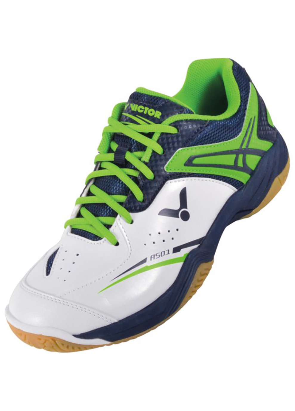 Синие демисезонные кроссовки для сквоша indoor white/green unisex Victor