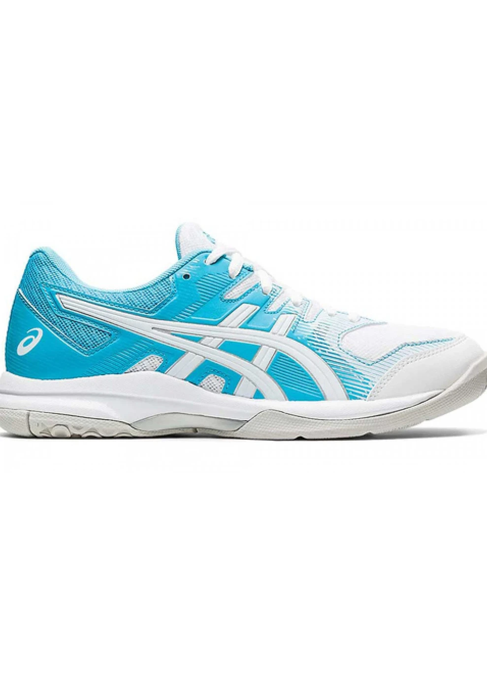 Женские кроссовки для сквоша Gel-Rocket 9 ocean-blue/white Asics синие демисезоны (260795254)